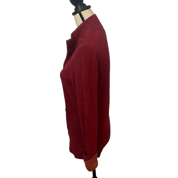 ExOfficio Women’s Light Fleece Red Sweater in Sz M 1/4 Zip Pullover - Picture 3 of 10